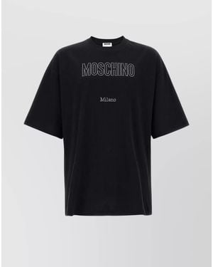 Moschino Rhinestone Logo T-Shirt - Black