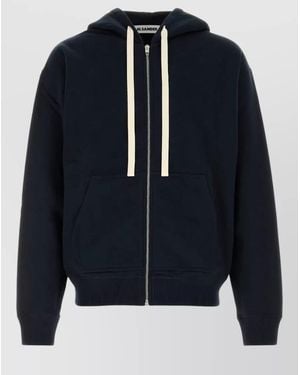 Jil Sander Cotton Hooded Jacket - Blue