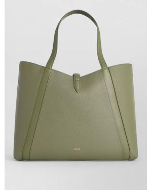 Furla Shopping Goccia Leather Tote Hardware - Green