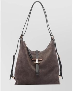 Tod's Suede Shoulder Bag Adjustable Strap - Multicolor