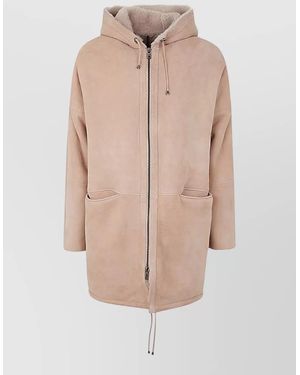 Giorgio Brato Leather Hooded Parka - Natural
