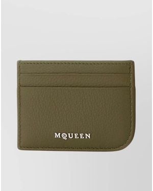 McQueen Leather Cardholder - Green