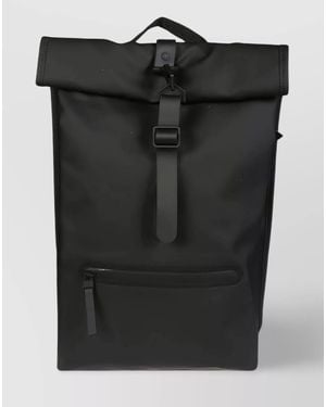 Rains Waterproof Rolltop Backpack - Black