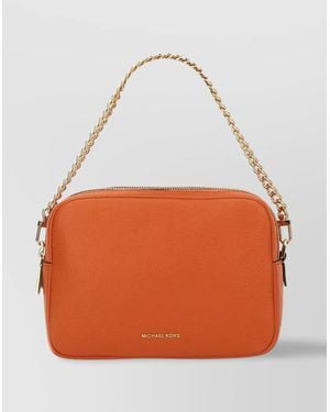 Michael Kors "Bryant" Cross-Body Bag With Adjustable Chain - Orange