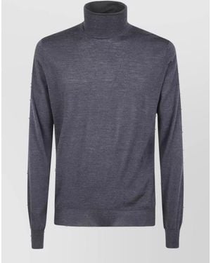 Filippo De Laurentis Turtleneck Wool Jumper - Blue