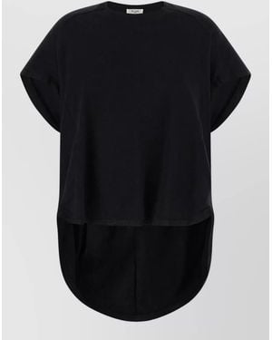 DI.LA3 PARI' Spilla Lounge T Shirt Curved Hem - Black
