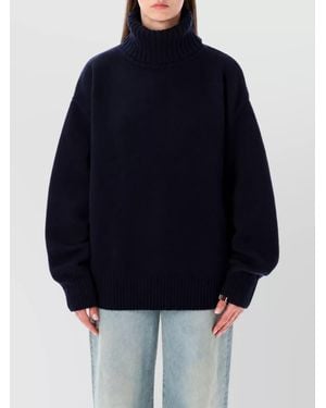 Extreme Cashmere Cashmere Oversized Turtleneck Jumper - Blue