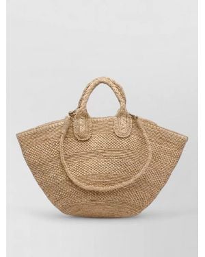 IBELIV Soma Beach Bag Dual Round Handles - Natural