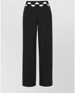 Dion Lee Cutout High-Rise Wide-Leg Trousers - Black