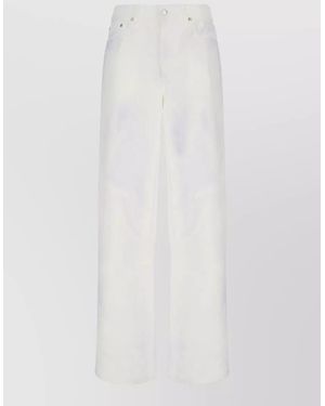 Stella McCartney Denim Jeans Belt Loops Pockets Design - White