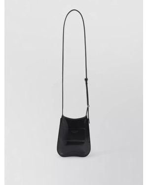 Jacquemus The Bisou Leather Phone Shoulder Bag - White