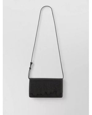 Fiorucci Melted Shoulder Bag Scalloped Edge Detail - White