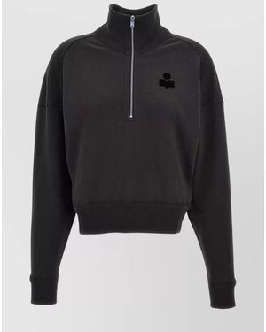 Isabel Marant 'Ross' High Neck Sweatshirt - Black