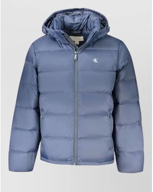 Calvin Klein Hooded Puffer Jacket - Blue