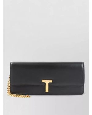 Tom Ford Chain Strap Clutch Bag Tone Hardware - Grey