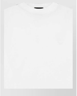 Emporio Armani Logo Cotton Crew Neck Regular T-Shirt - White