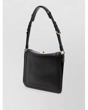 Lanvin Logo Leather Clutch Bag - Black