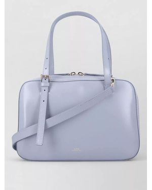 A.P.C. Virginie Box Shoulder Bag Top Handle Strap - Blue