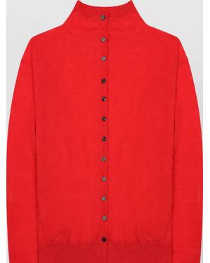 Alysi Merino Wool Cardigan - Red