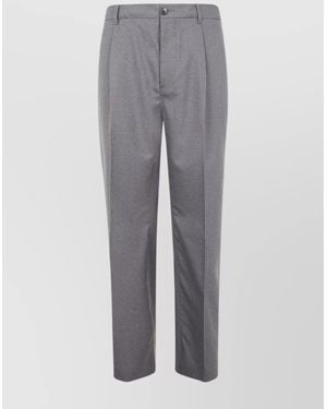 Marni Pleated Front Pants Belt Loops - Gray