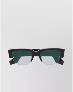 McQueen Acetate Logo-Print Sunglasses - Black