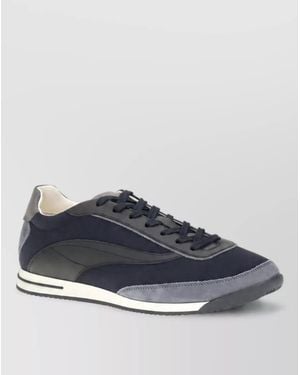 Brunello Cucinelli Suede Leather Low Top Sneakers - Blue