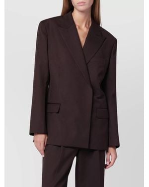 Anine Bing Single-Breasted Wool Blend Jacket With Flap Pockets - Multicolor