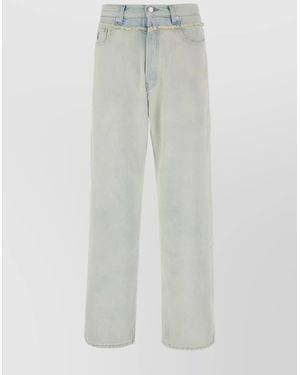 Ambush Denim Wide-Leg Pants - White