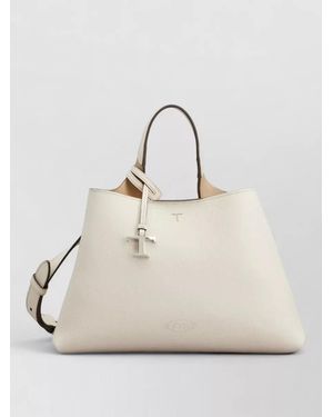 Tod's Calf Leather Tote Bag - Natural