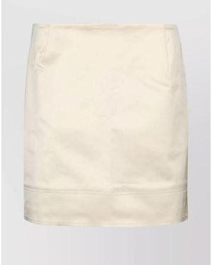 TOTEME Crepe Mini Skirt - Natural