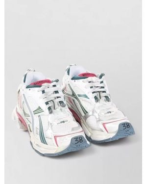 Balenciaga Runner Sneakers Mesh Upper Rubber Sole - Metallic