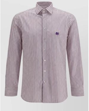 Etro Cotton Printed T-Shirt - Purple
