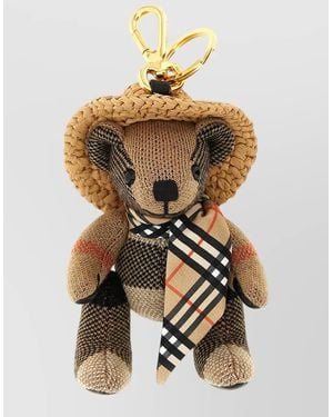 Burberry Orsetto Thomas Bear Keyring Check Scarf - Metallic