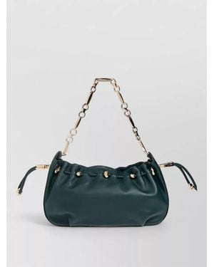 Zimmermann Halcyon Leather Clutch Chain Strap Detail - Blue