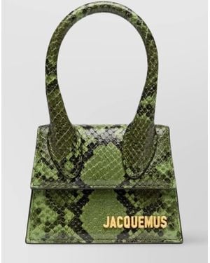 Jacquemus Snakeskin Effect Mini Bag - Green