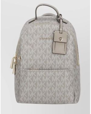 MICHAEL Michael Kors Monogram Pattern Backpack And Pockets - Gray