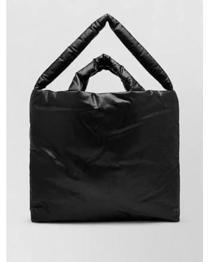 Kassl Large Pillow Tote Bag Padded Handles - Black