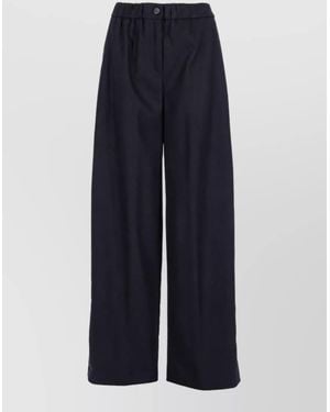 Nude Wide-Leg Trousers - Blue