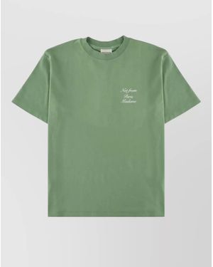 Drole de Monsieur Short Sleeve Crew Neck Graphic T Shirt - Green