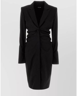 Tom Ford Gathered Tailored Maxi Dress - Black