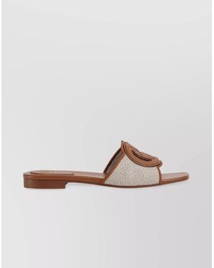 Gucci Gg Interlocking Slide Sandal - Brown