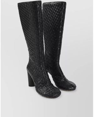 Bottega Veneta Leather Knee-High Boots - Black