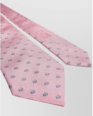 Gucci Silk Jacquard Tie - Pink