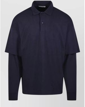DARKPARK Double Sleeve Polo T-Shirt - Blue