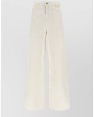 Golden Goose Denim Wide-Leg Jeans - White