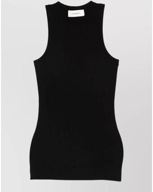 Lisa Yang Amya Cotton Cashmere Sleeveless Crew Top - Black