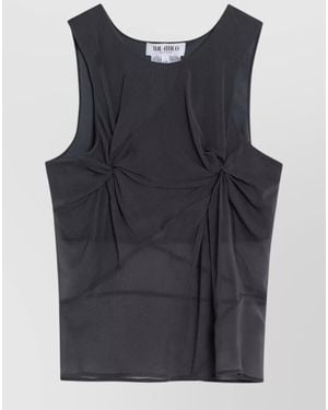 The Attico Silk Tank Top - Blue