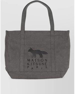 Maison Kitsuné Cotton Tote Bag - Grey