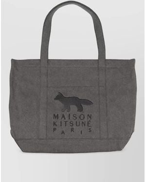 Maison Kitsuné Cotton Tote Bag - Grey