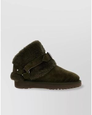 Burberry Leather Chubby Ankle Boots - Brown